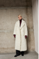 Long white women's coat